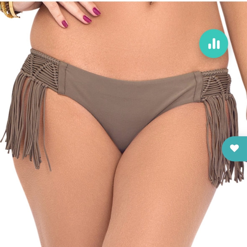 Luli Fama Heart of a Hippie Skimpy Bikini Bottoms - Color: Sandy Toes
